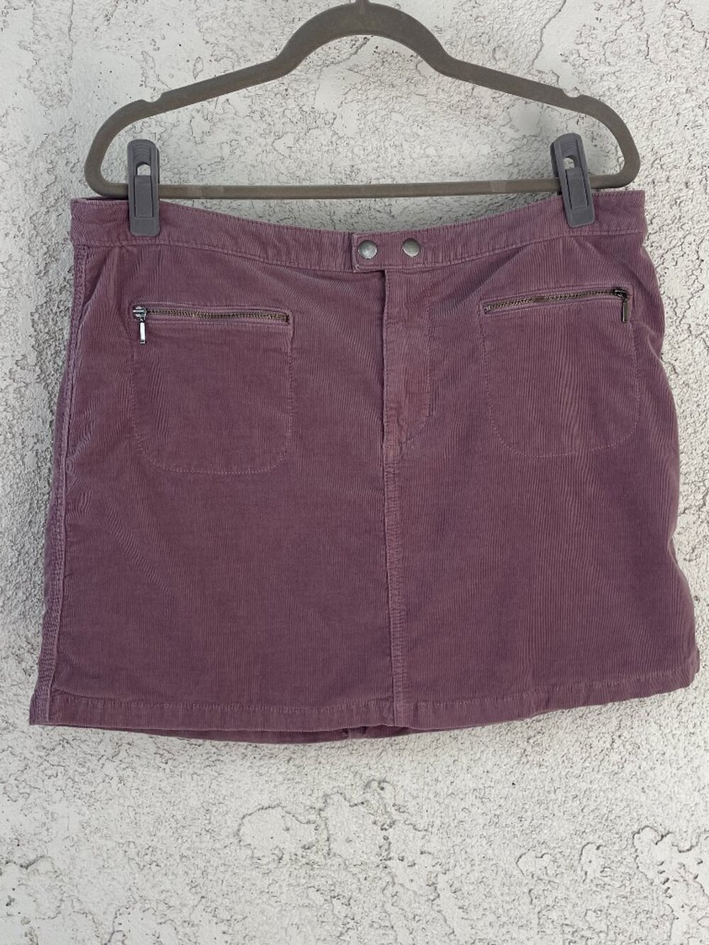Mauve Pink Corduroy Mini Skirt Size 16 Y2K Dark Academia Indie Sleaze Folk